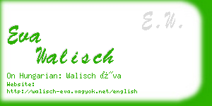 eva walisch business card